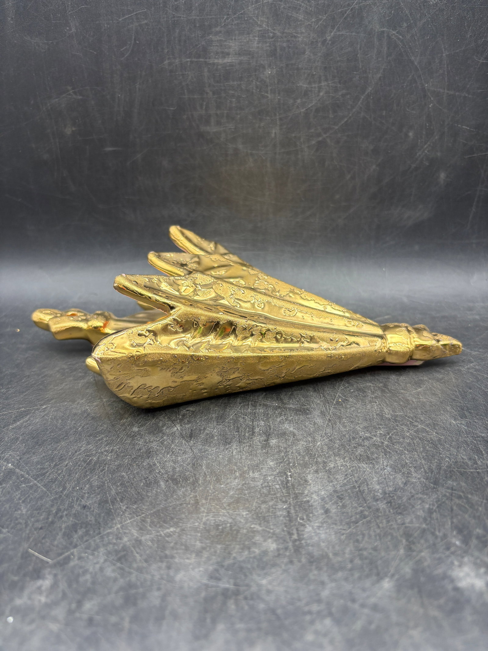 Vintage McCoy 24K Gold Wall Pocket Planter – Mid Century Modern Ceramic Vase, USA Pottery, - 6