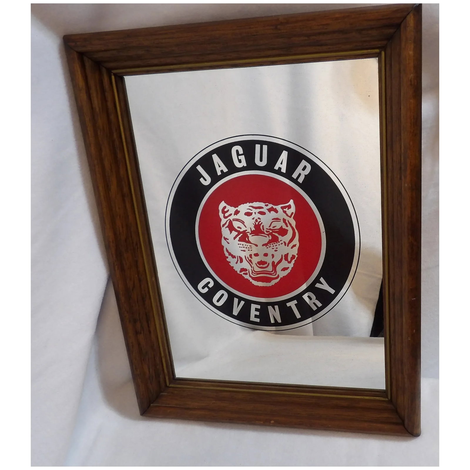Vintage Jaguar Coventry Glass Mirror Sign 11.5 X 14 Inches - 6
