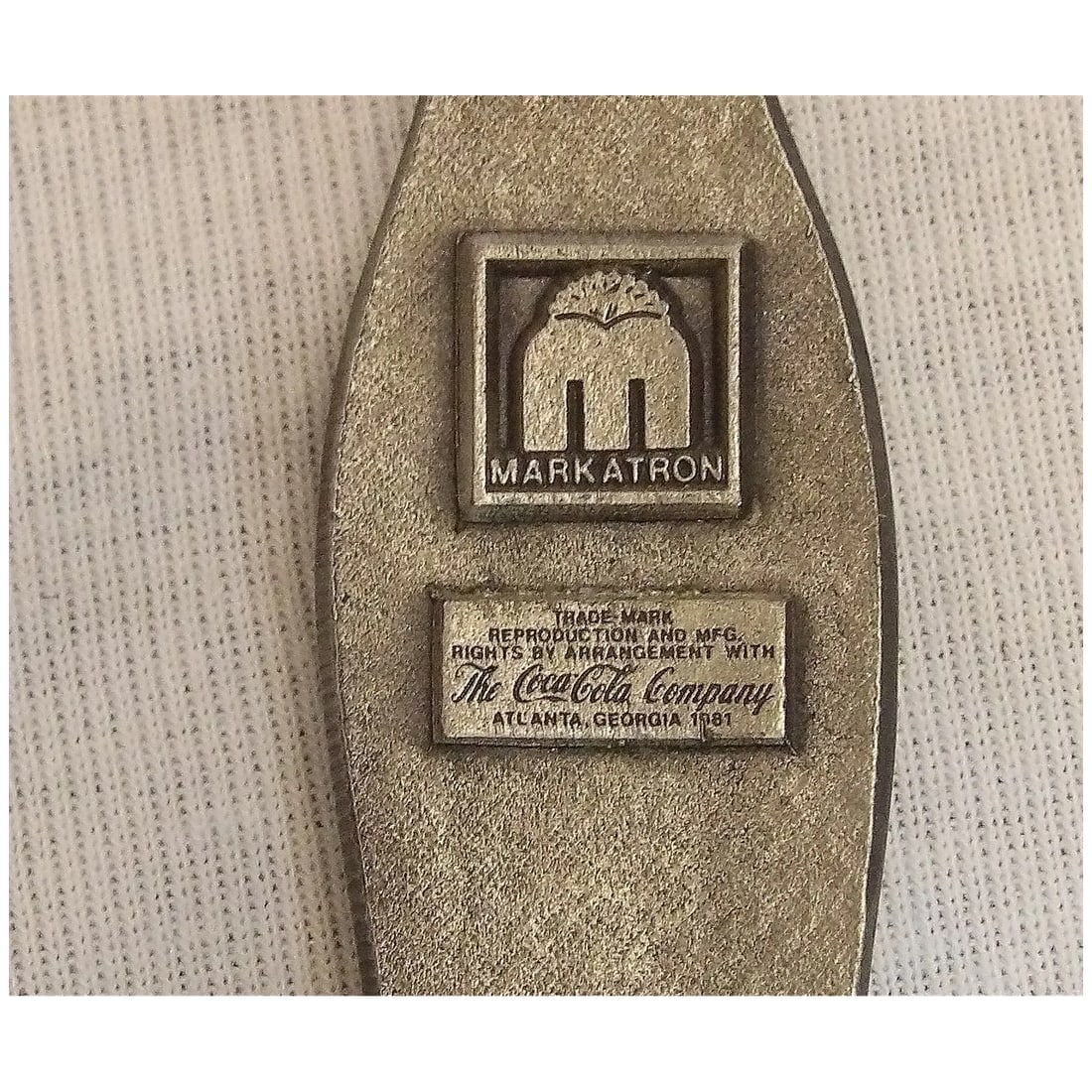 Vintage Markatron 1981 Metal Coca Cola Bottle Opener - 5