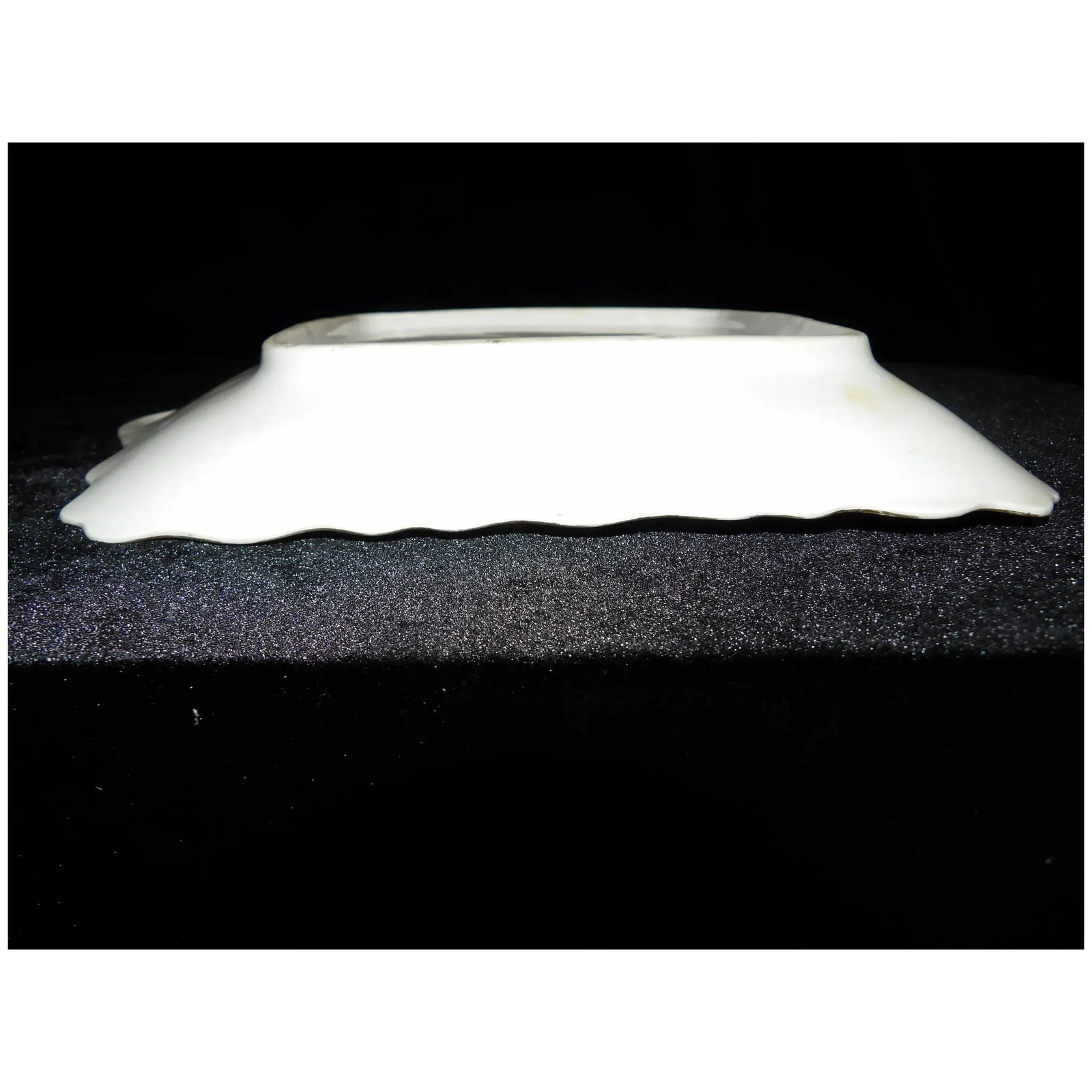 Antique PM Bavaria Square Handle Cake Plate with a Rose - 5