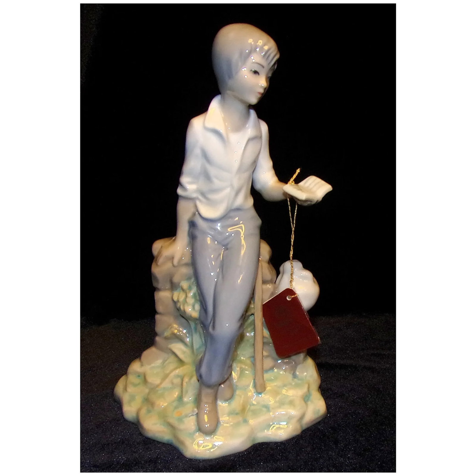 Vintage Tengra Spanish Porcelain Figurine of Young Girl Reading Book - 6