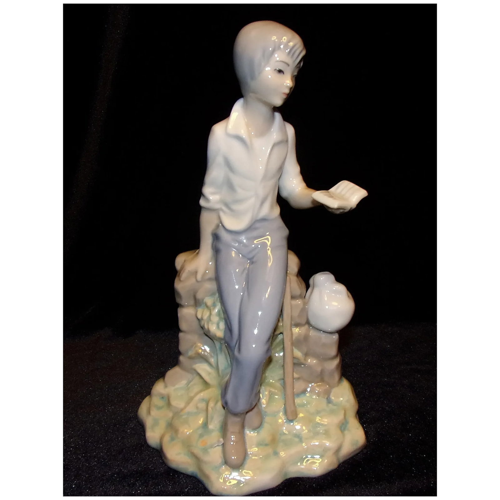 Vintage Tengra Spanish Porcelain Figurine of Young Girl Reading Book - 9