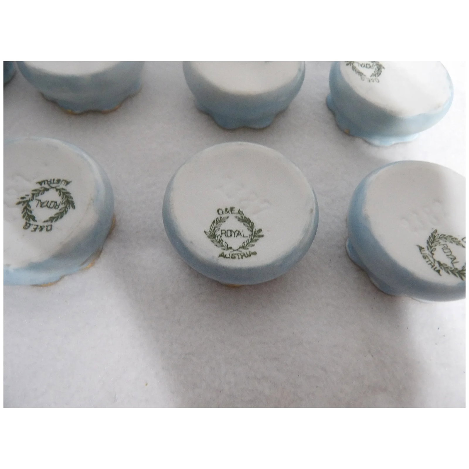 O & E.G. Royal Austria Porcelain Salt Cellars - 6
