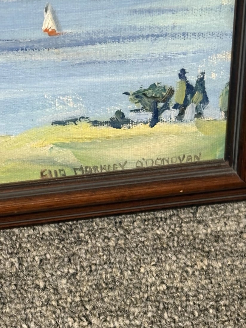Artist Signed Oil On Board Landscape Painting - 3