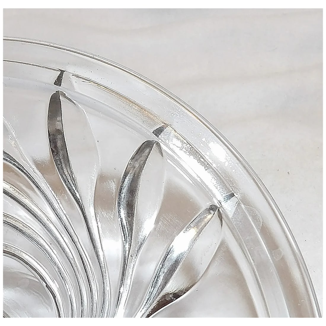 Vintage Clear Glass Round Pedestal Covered Candy Dish - 7