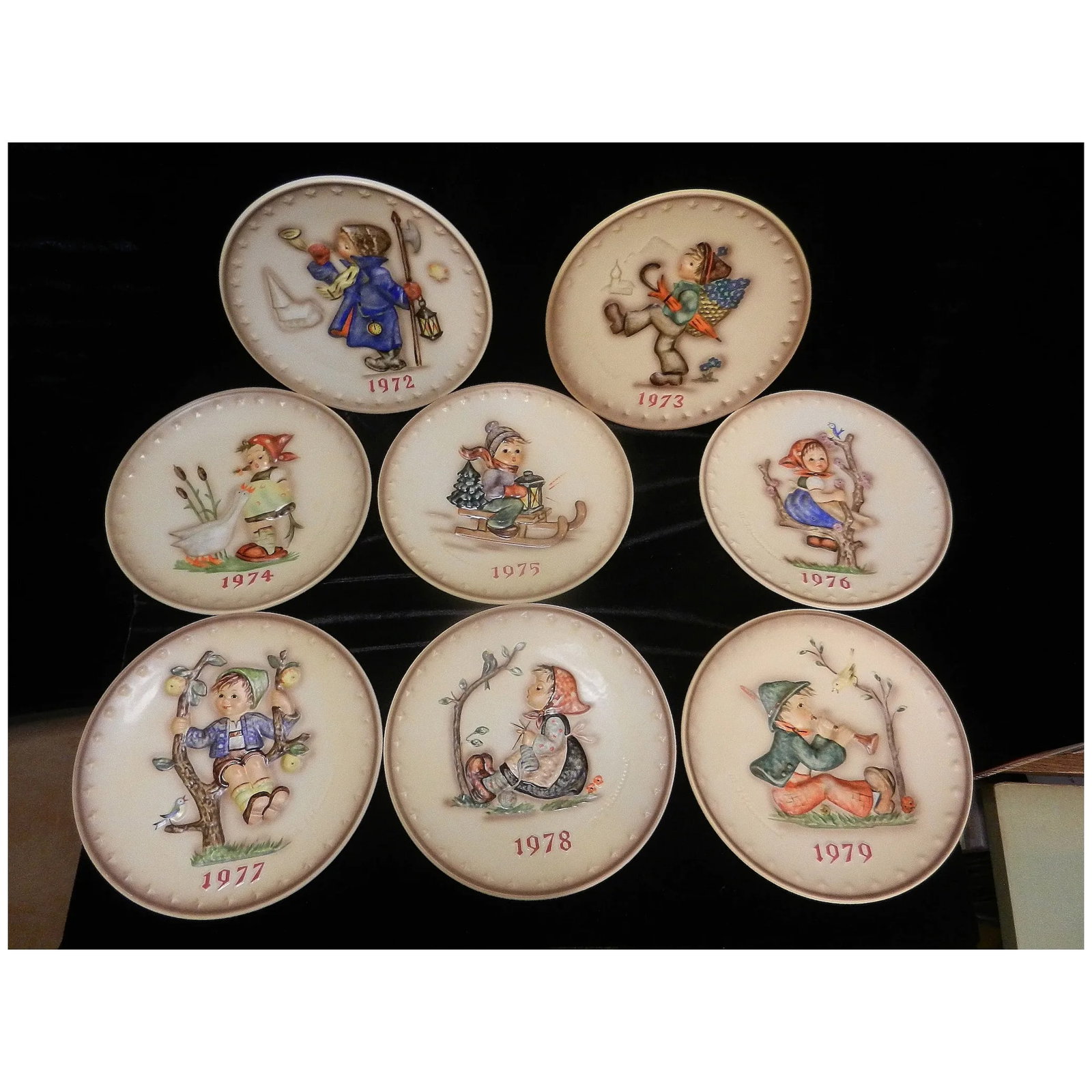 Vintage M.J. Hummel Yearly Plates made in West Germany circa 70's -80's - 2