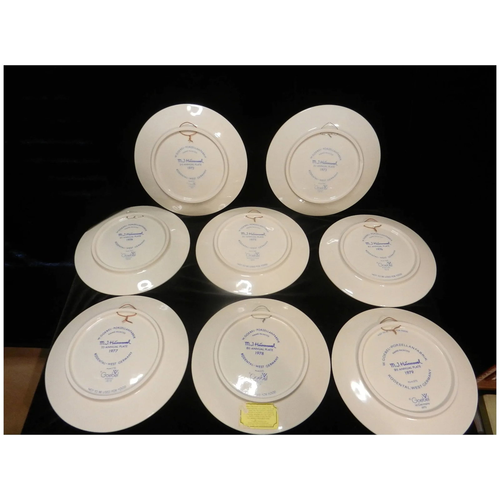 Vintage M.J. Hummel Yearly Plates made in West Germany circa 70's -80's - 7