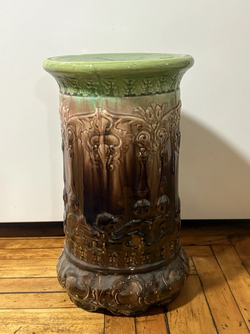 Majolica Jardiniere Base Plant Stand - 2
