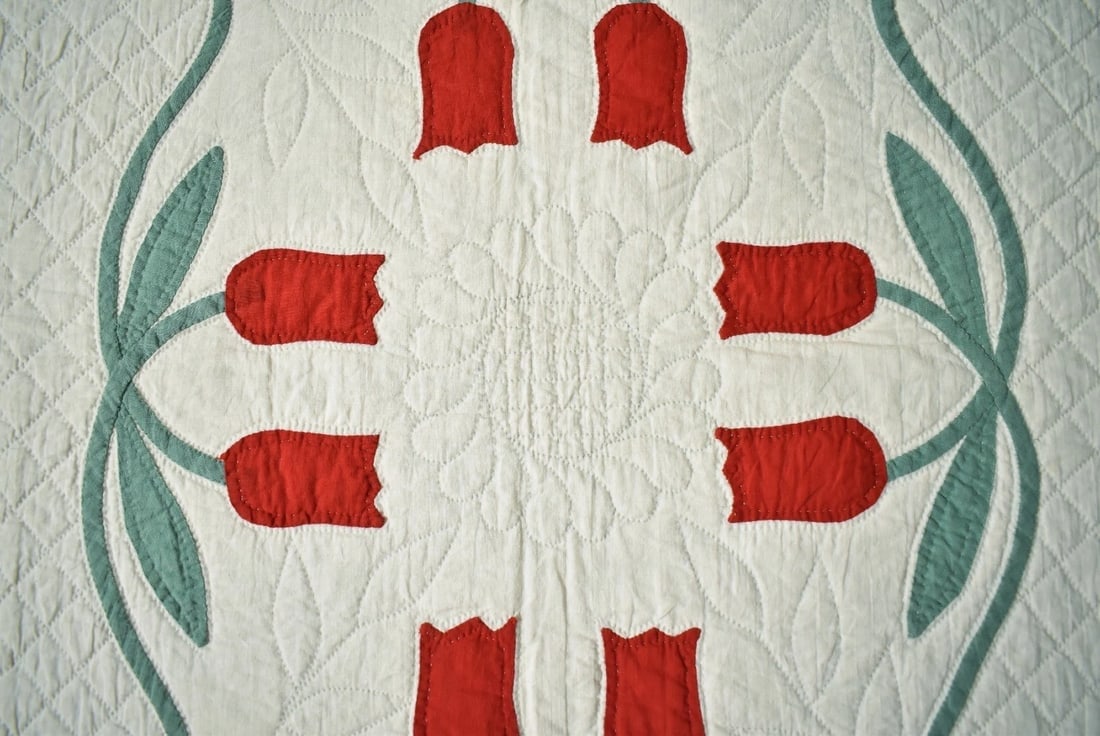30's Marie Webster "May Tulips" Applique Quilt - 4