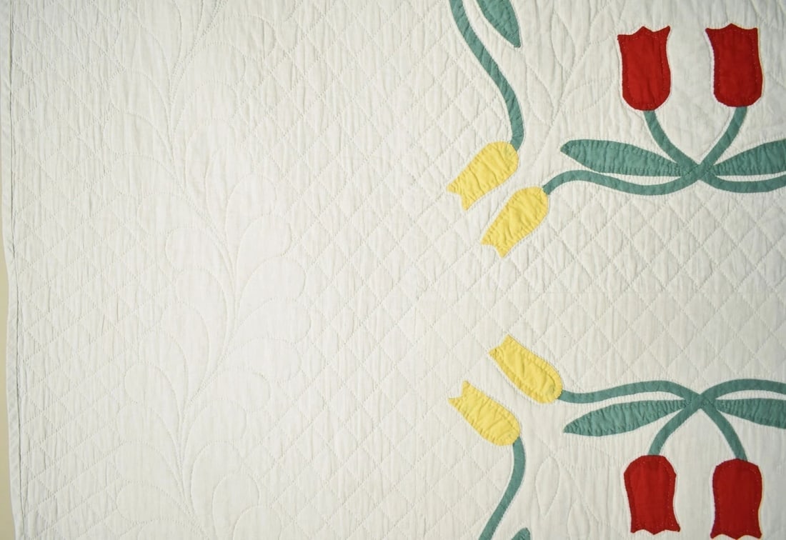 30's Marie Webster "May Tulips" Applique Quilt - 6
