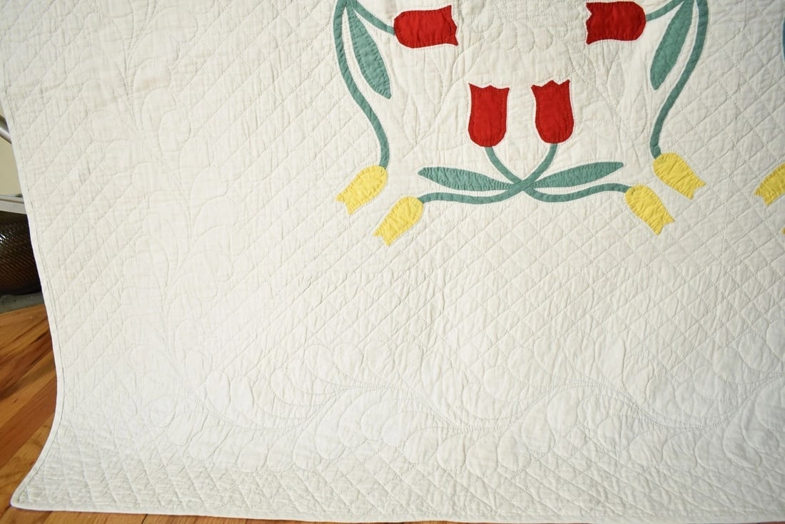 30's Marie Webster "May Tulips" Applique Quilt - 8