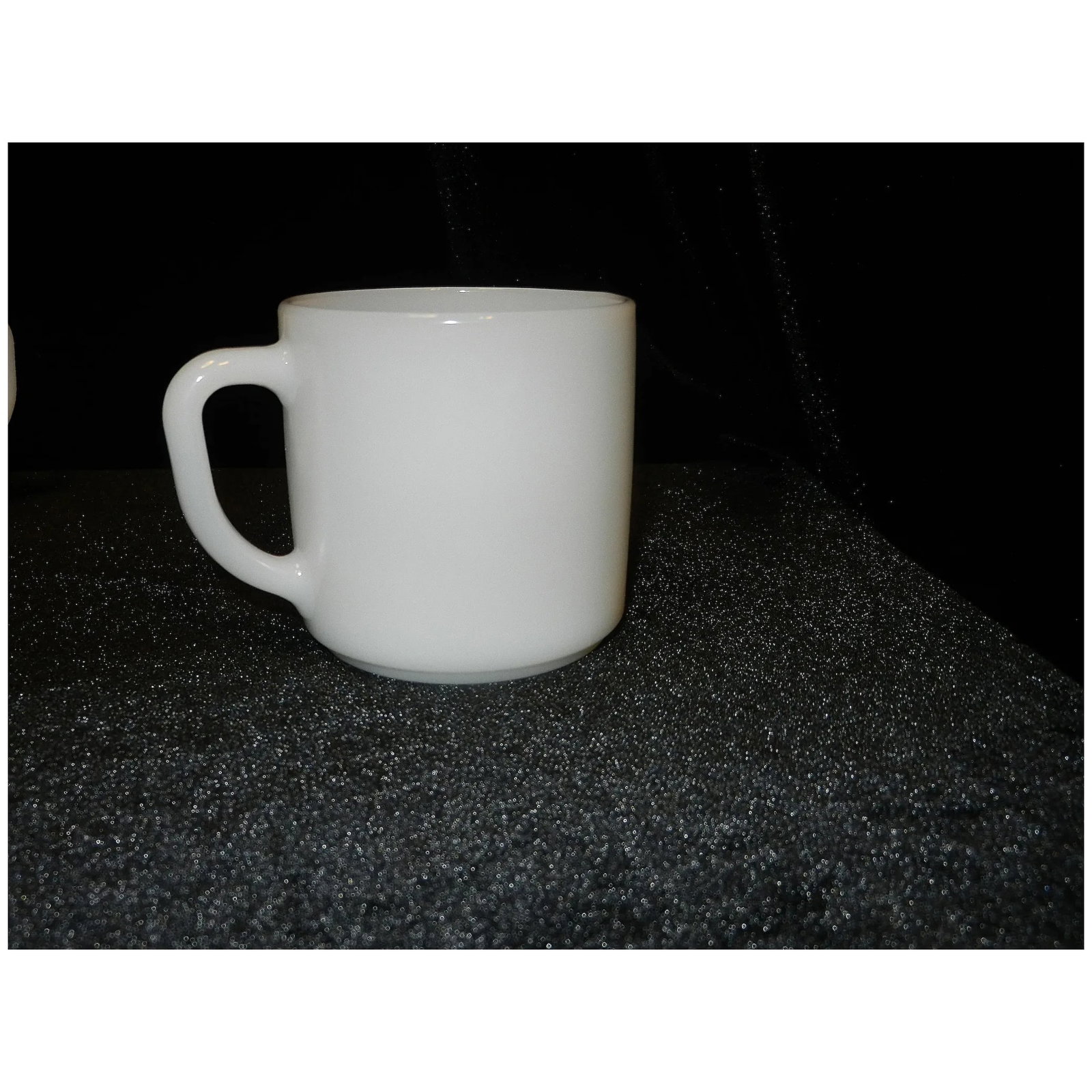 Vintage Federal Milk Glass 1885 MoorMan's Feed Coffee Grinder Coffee Mug Set - 5