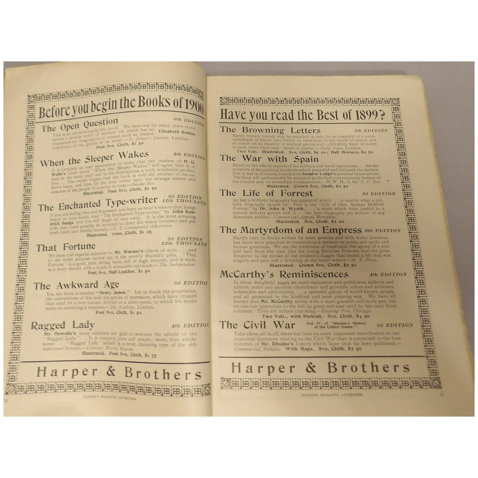 Harper's New Monthly Magazine January 1900 & November 1886 - 17