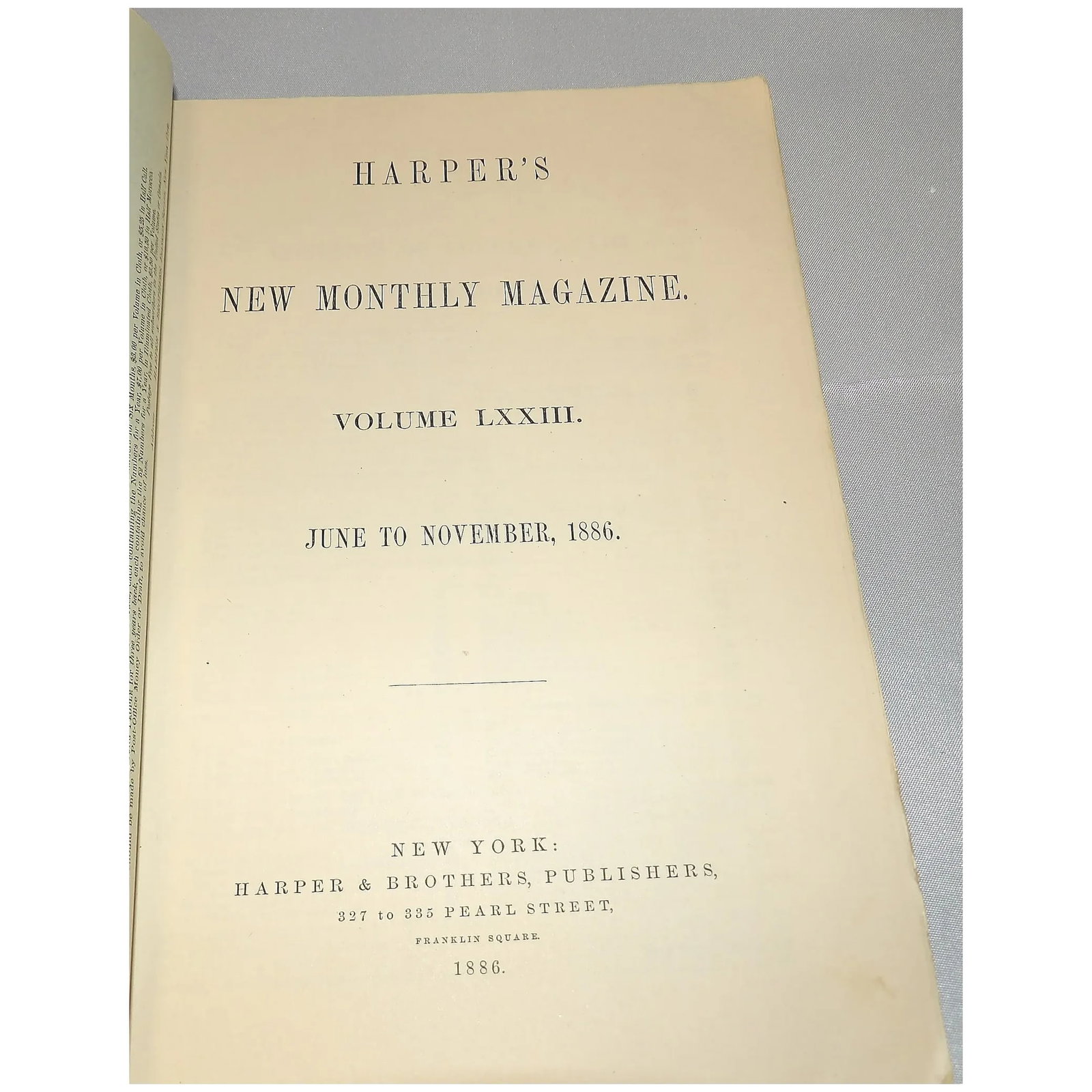 Harper's New Monthly Magazine January 1900 & November 1886 - 4