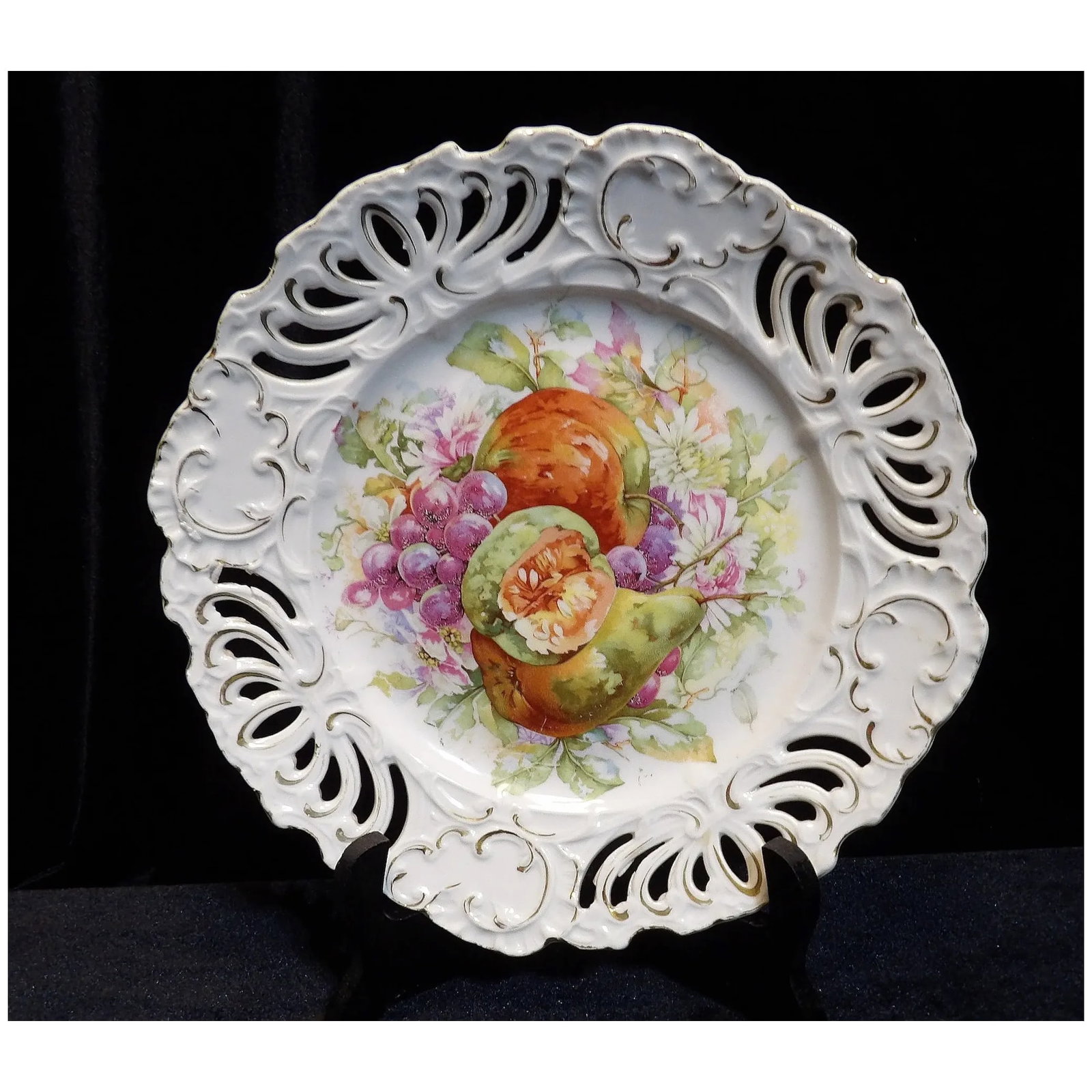 Decorative Plate with Fruit Decal - 2