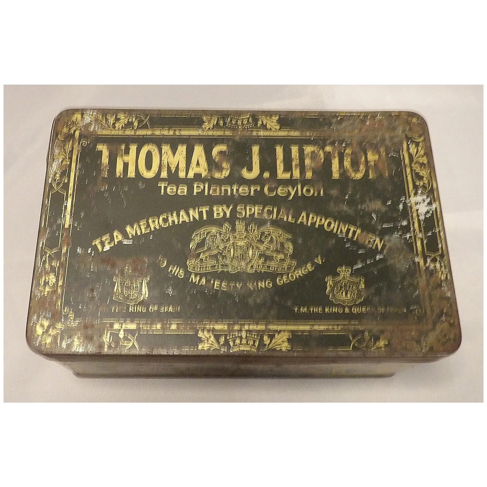 Thomas J. Lipton British Ceylon Tin Tea Box - 2
