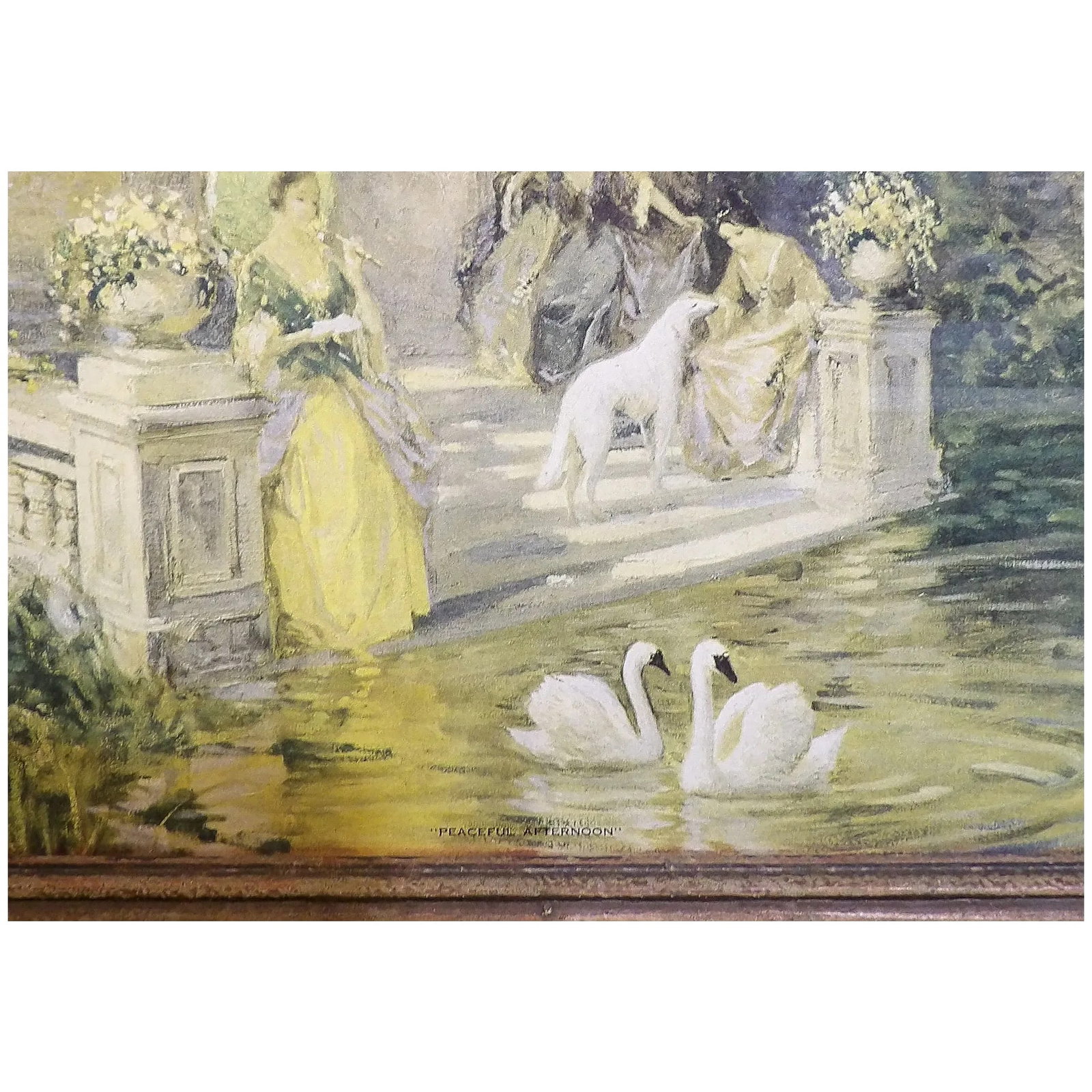 Antique Lithograph of Peaceful Afternoon Sterns and Hacker - 7