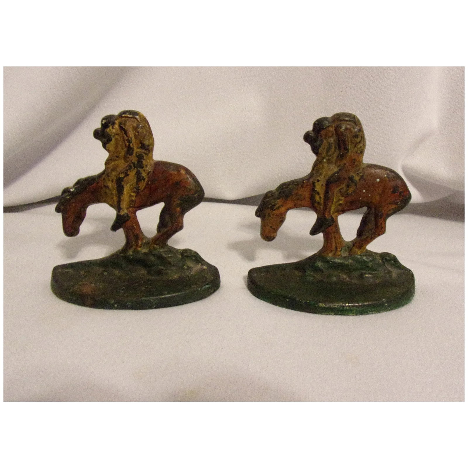 Vintage Connecticut Foundry 1930 Cast Iron #920 The Last Trail Bookends - 6