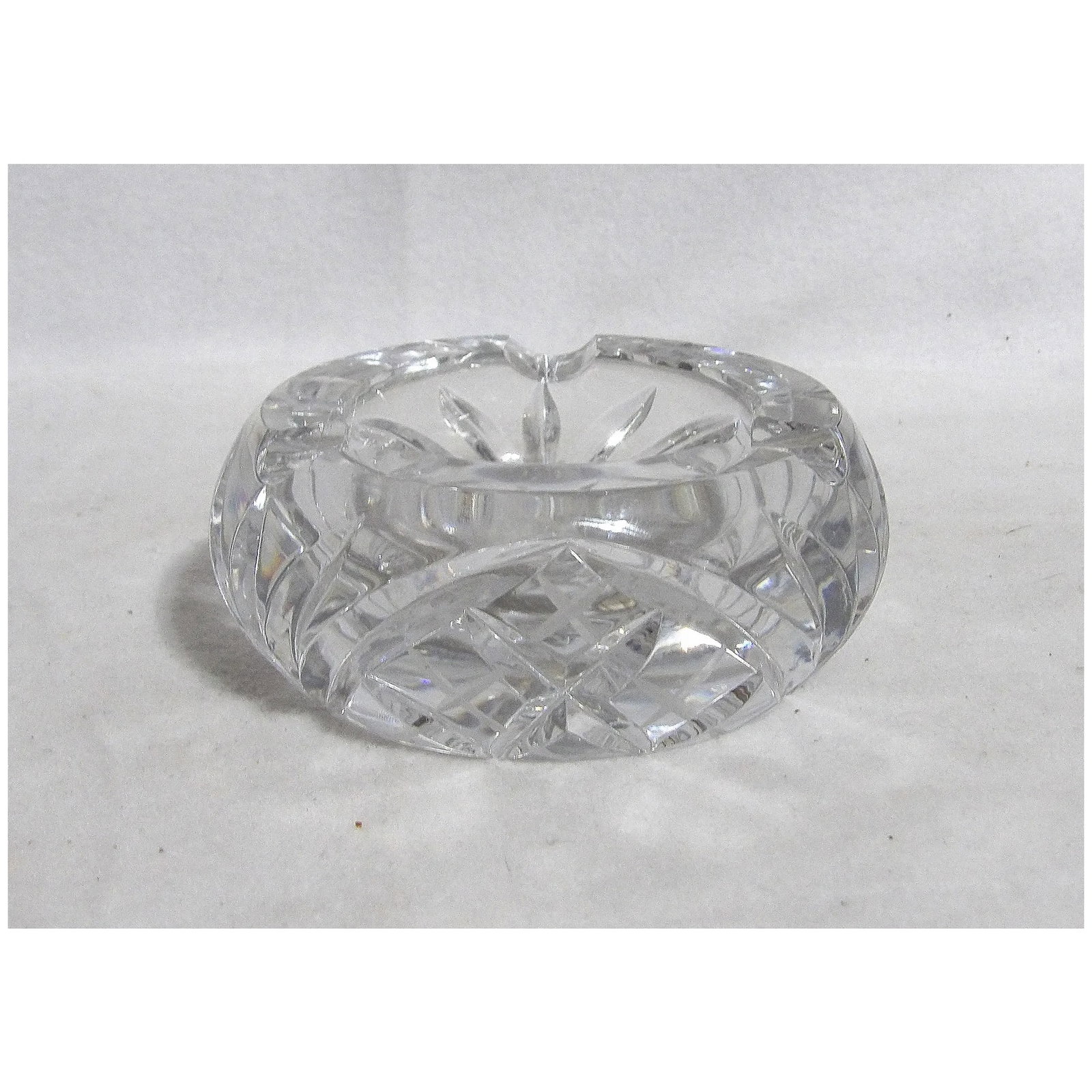 Vintage Lausitzer 24% Leaded Hand Cut Crystal Ashtray - 2
