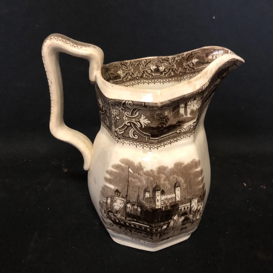 7 1/4” Staffordshire Tower Of London Pitcher - 2