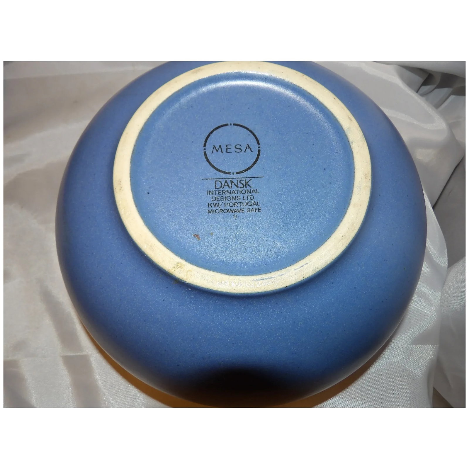 Dansk Mesa Blue 10" Mixing Bowl, Ramekins, Salad Plates, Saucers - 4