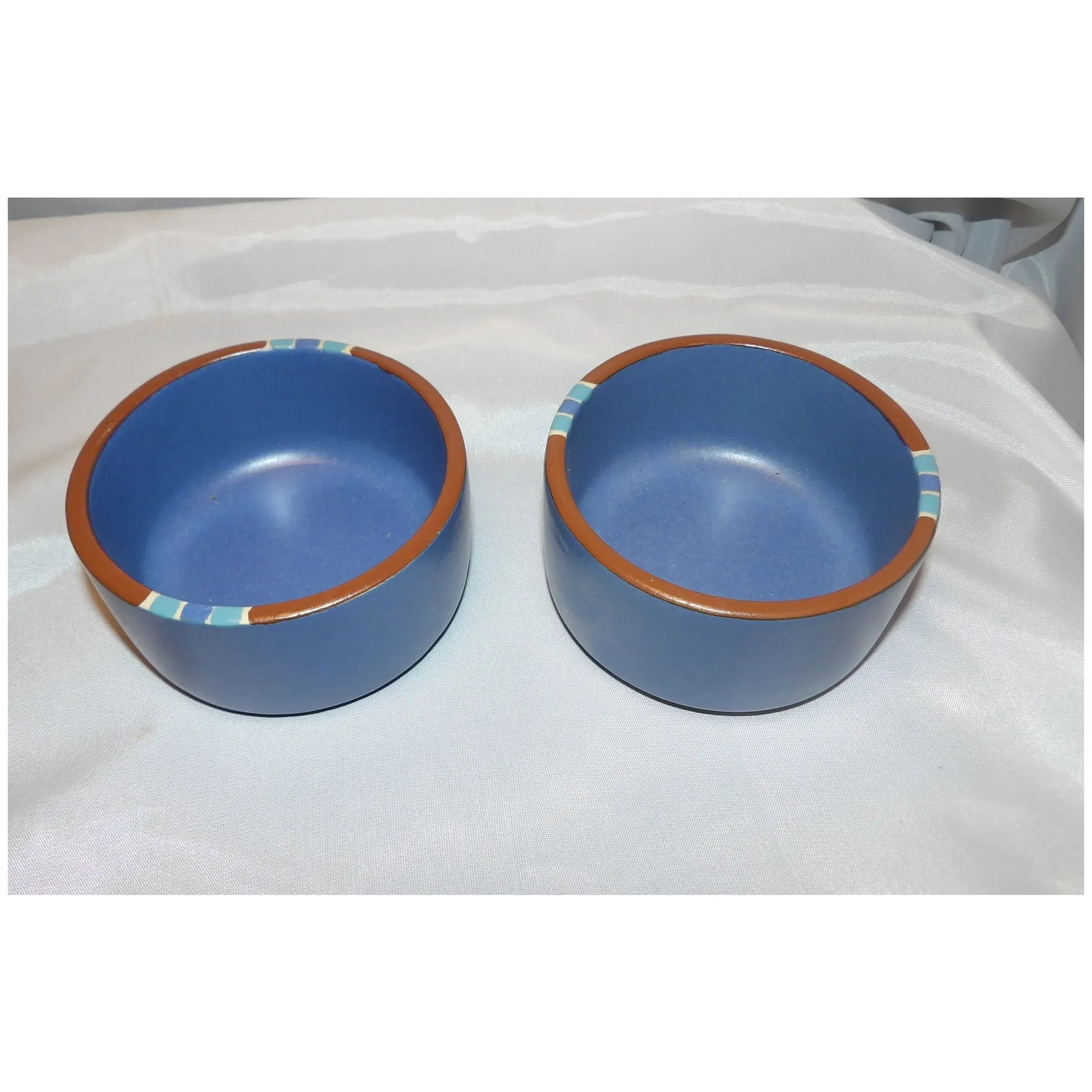 Dansk Mesa Blue 10" Mixing Bowl, Ramekins, Salad Plates, Saucers - 5