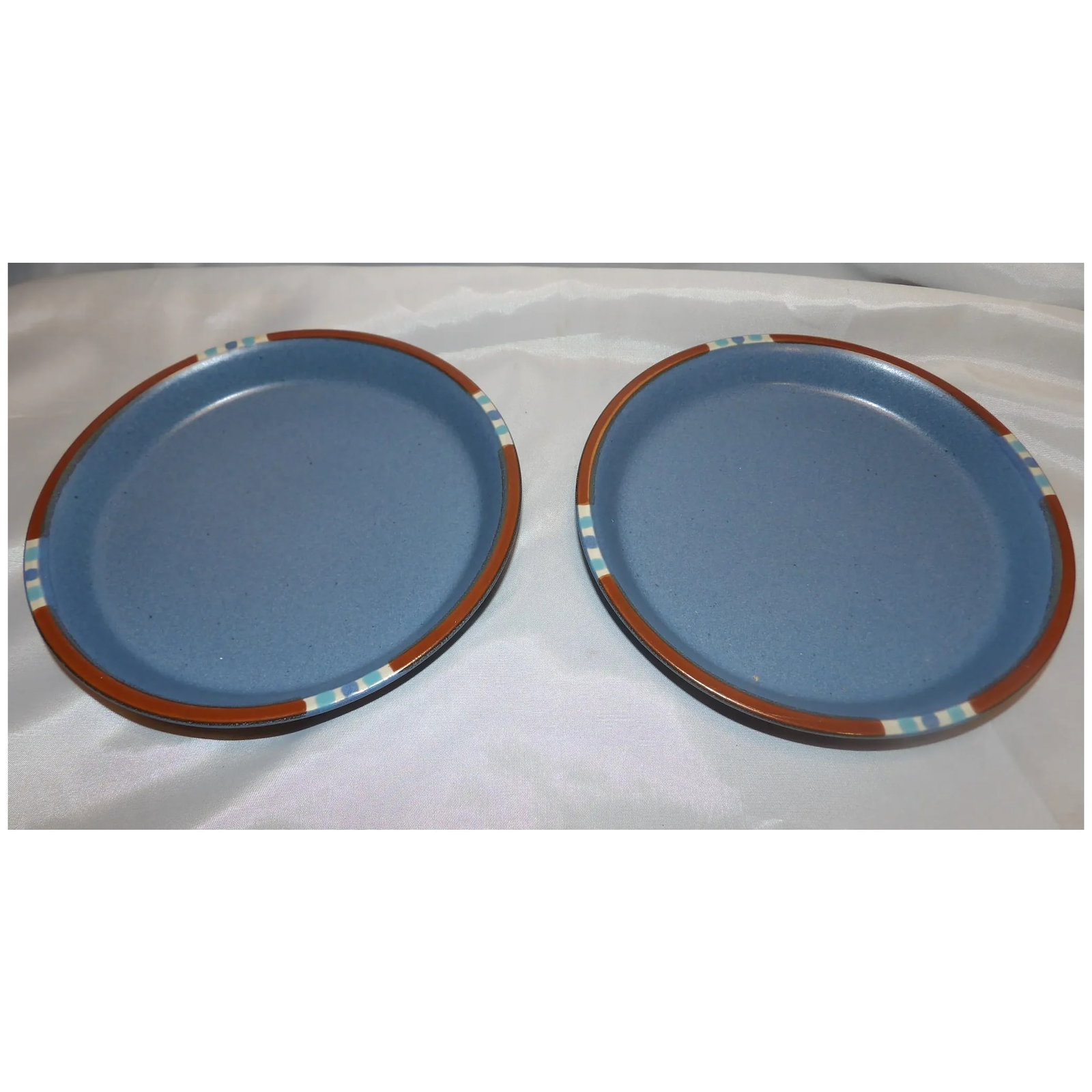 Dansk Mesa Blue 10" Mixing Bowl, Ramekins, Salad Plates, Saucers - 8