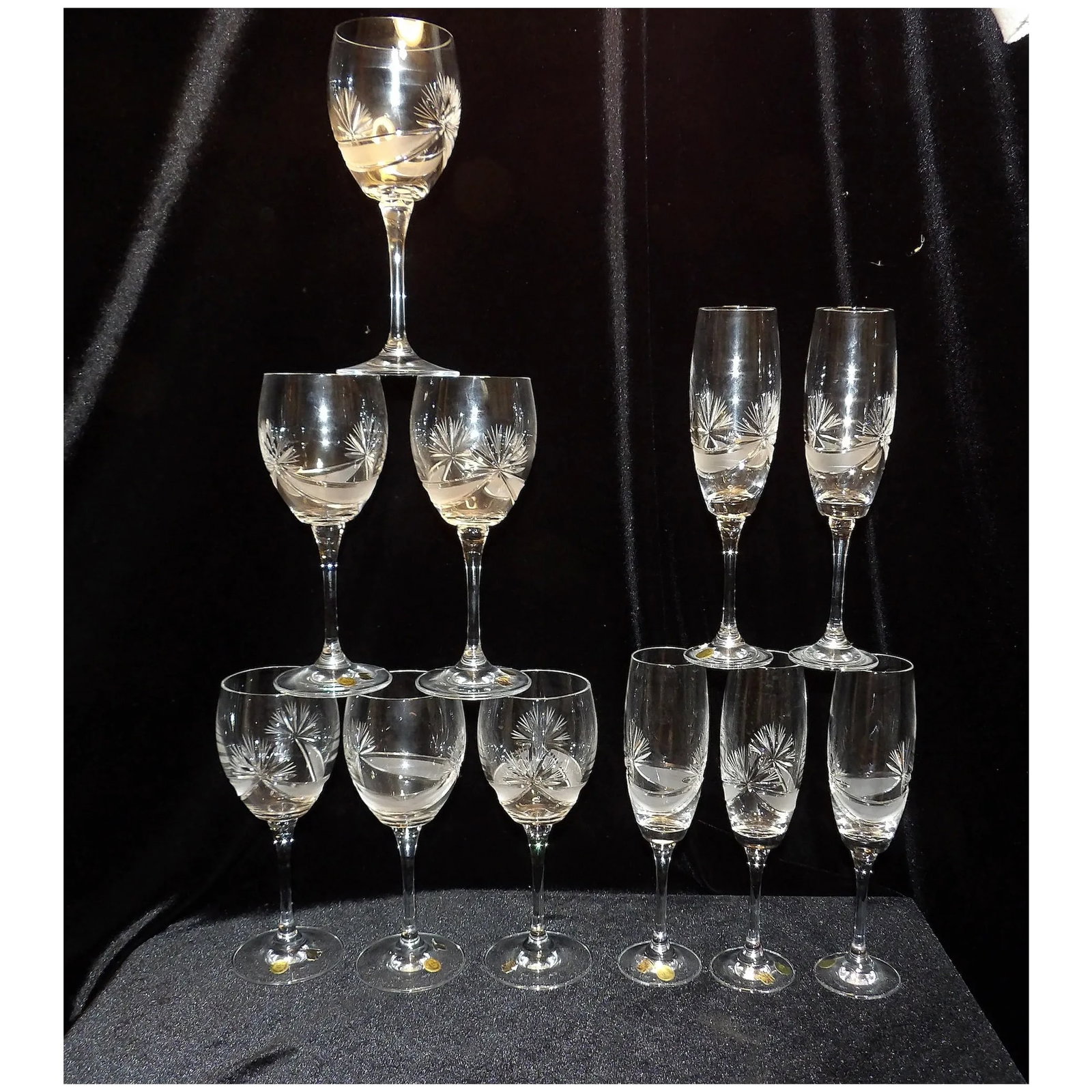 Sklo Bohemian Czech Republic Crystal Stemware NOS with Labels - 2