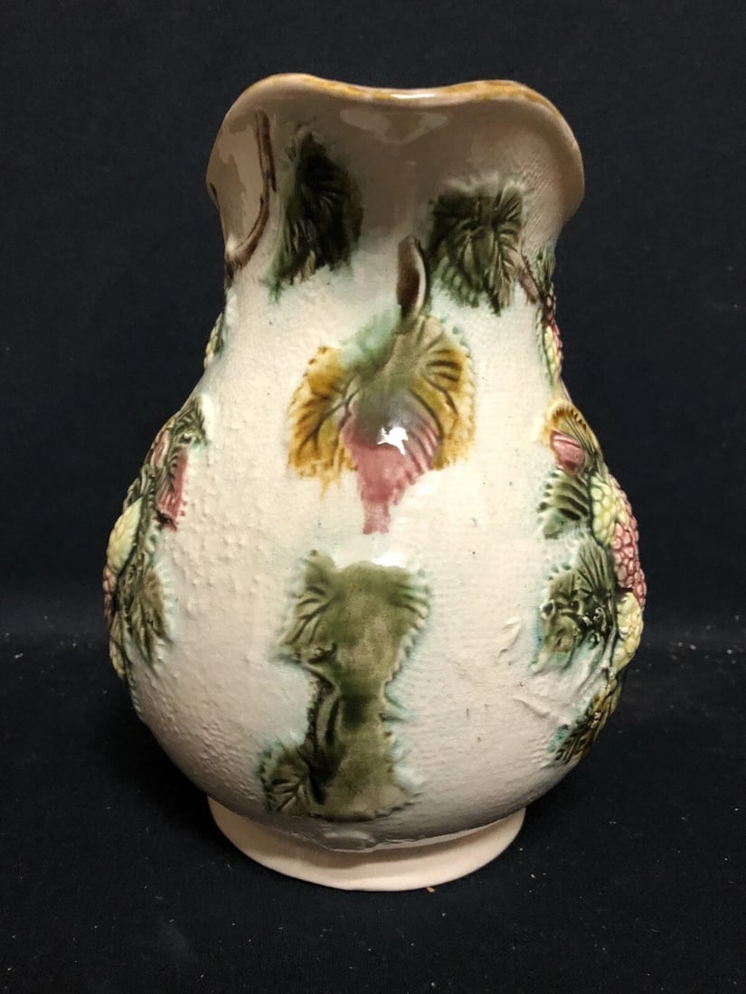 9 3/8” Majolica Pitcher - 2