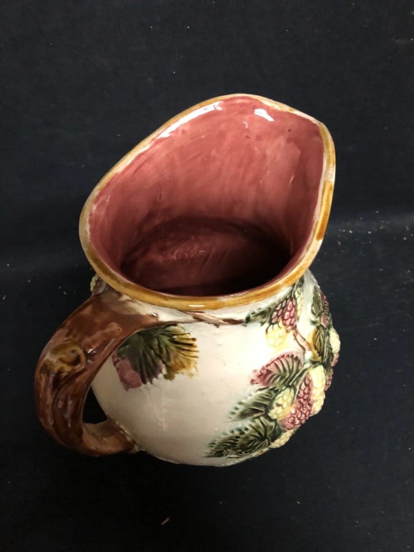 9 3/8” Majolica Pitcher - 4