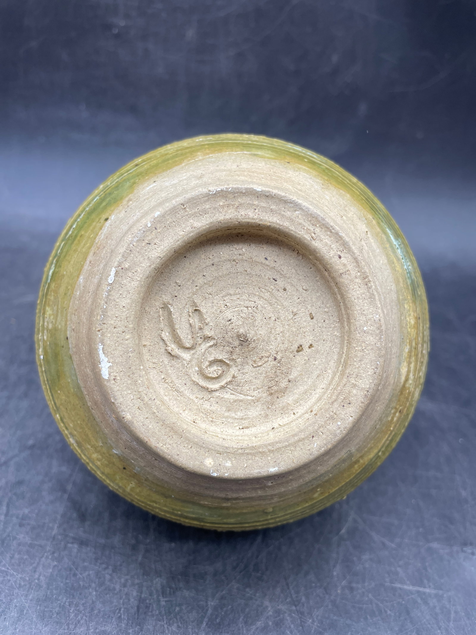 Hand Thrown Art Pottery Vase Green Hues - 5