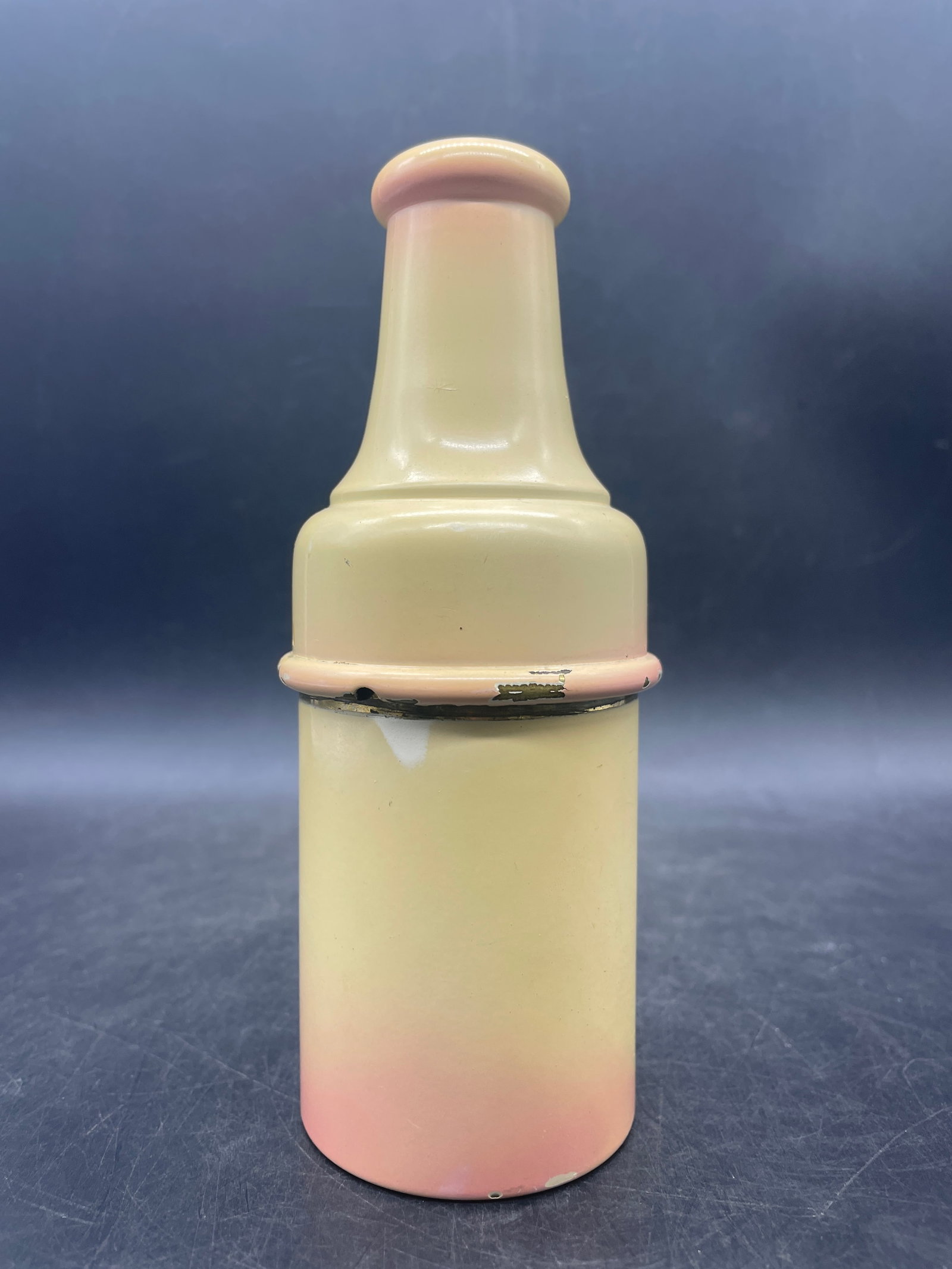 Rare European Glass Perfume Bottle With Enamel Travel Box - 4