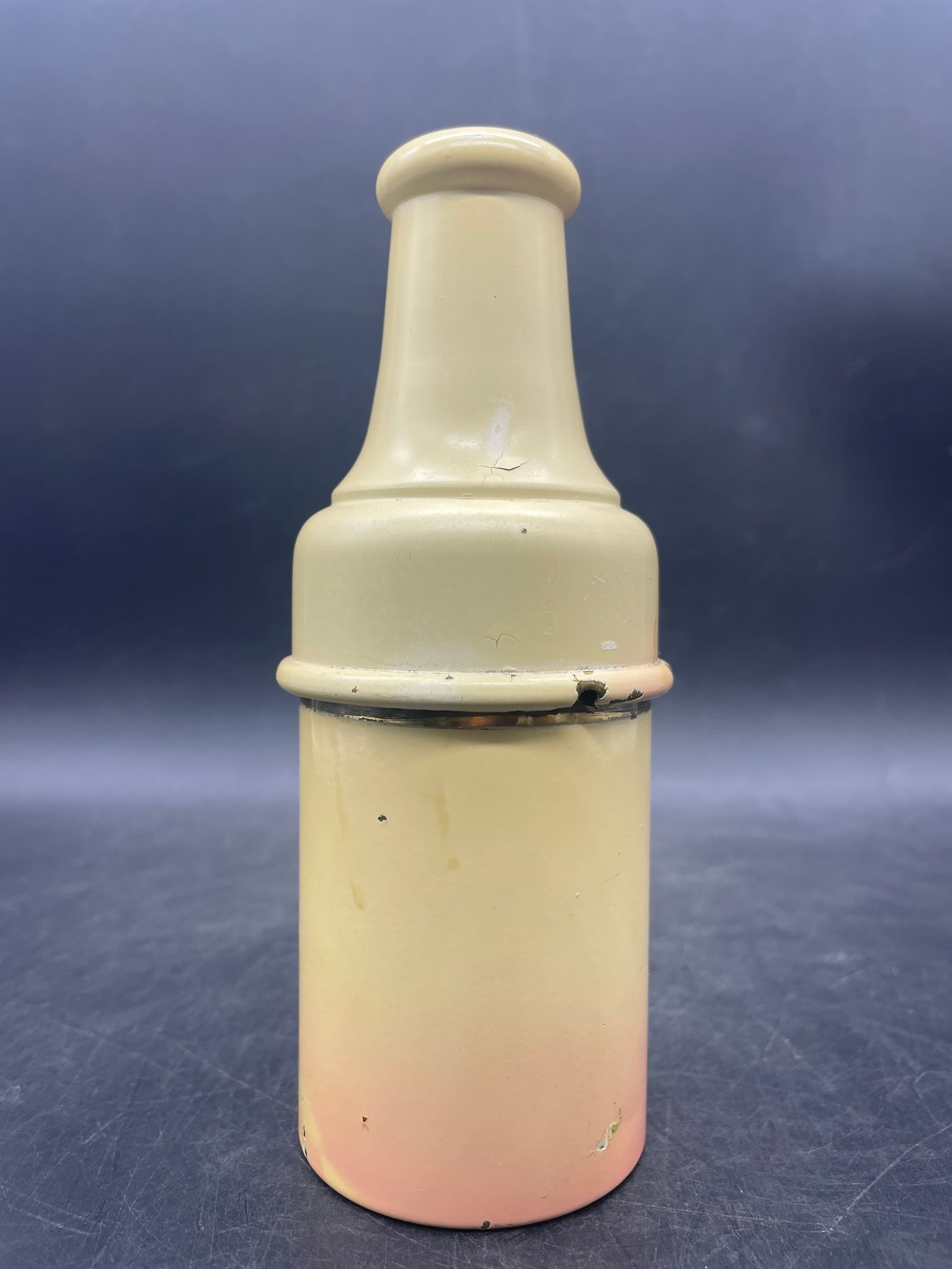 Rare European Glass Perfume Bottle With Enamel Travel Box - 6