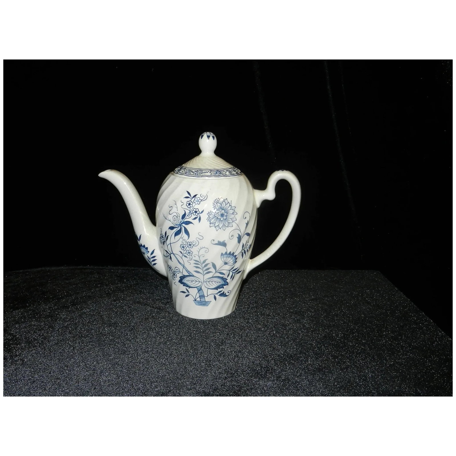 Vintage Wood & Sons Blue Fjord made in England 4 Cup Coffee/ Tea Pot - 4