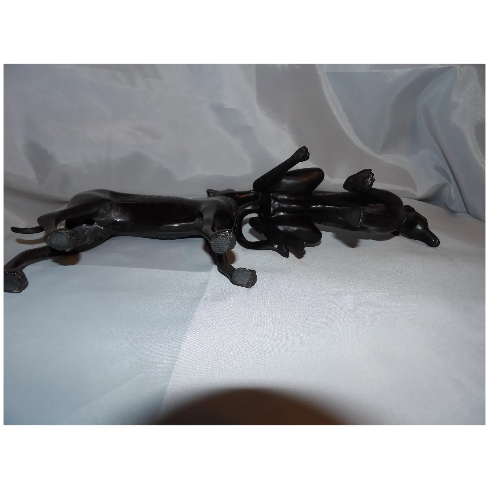 Pair of Greyhound Figurines Statues - 7