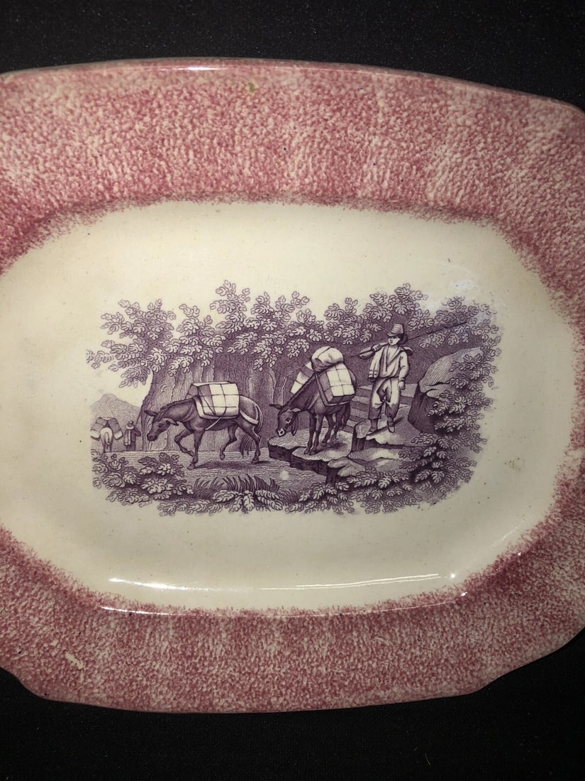 2 color staffordshire platter - 2