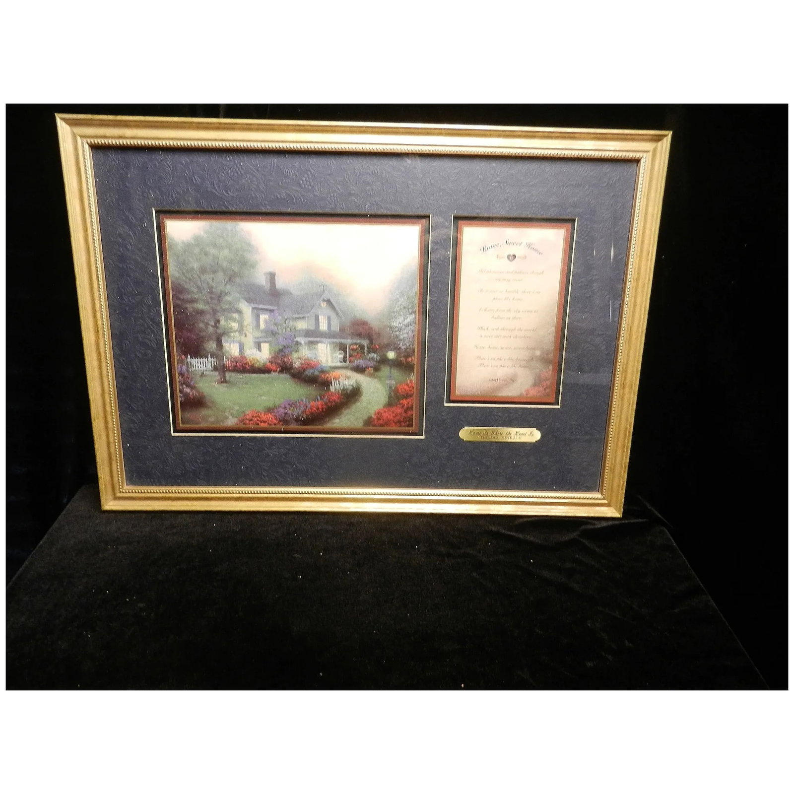 Thomas Kinkade Home Is Where The Heart Is- Home Sweet Home Poem Framed Art w COA - 2