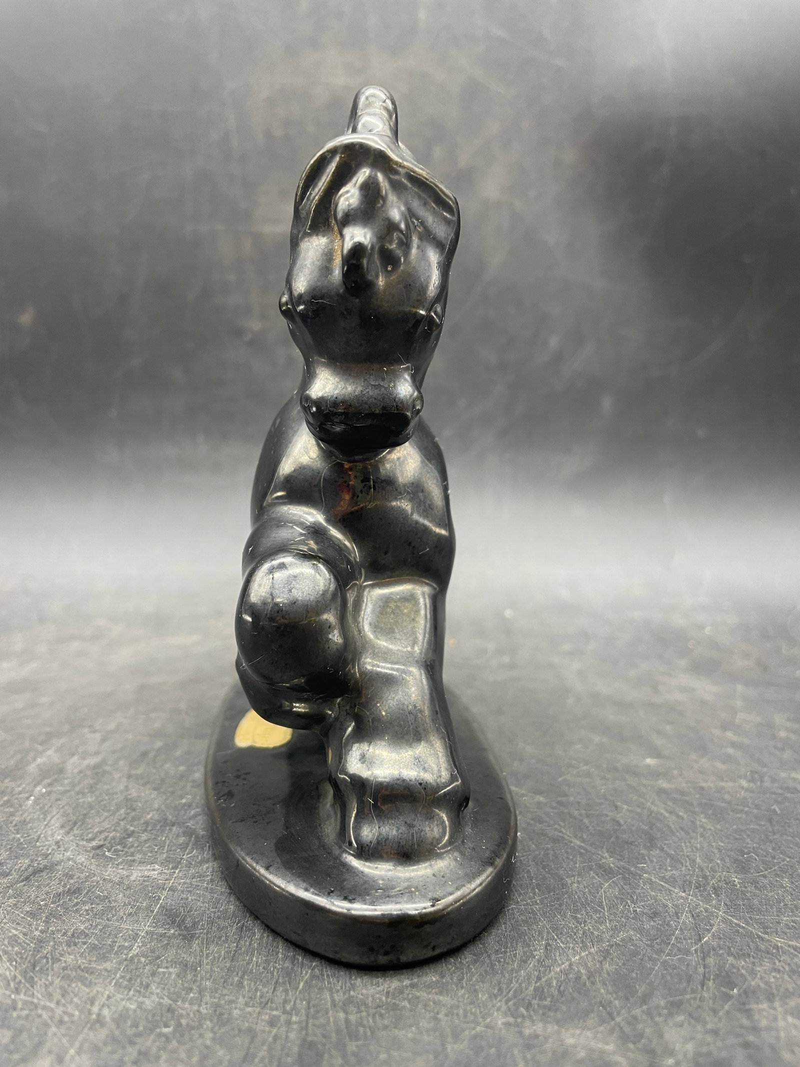 Vintage Royal Haeger Horse R402 Figurine Black Nickel Statue - 3