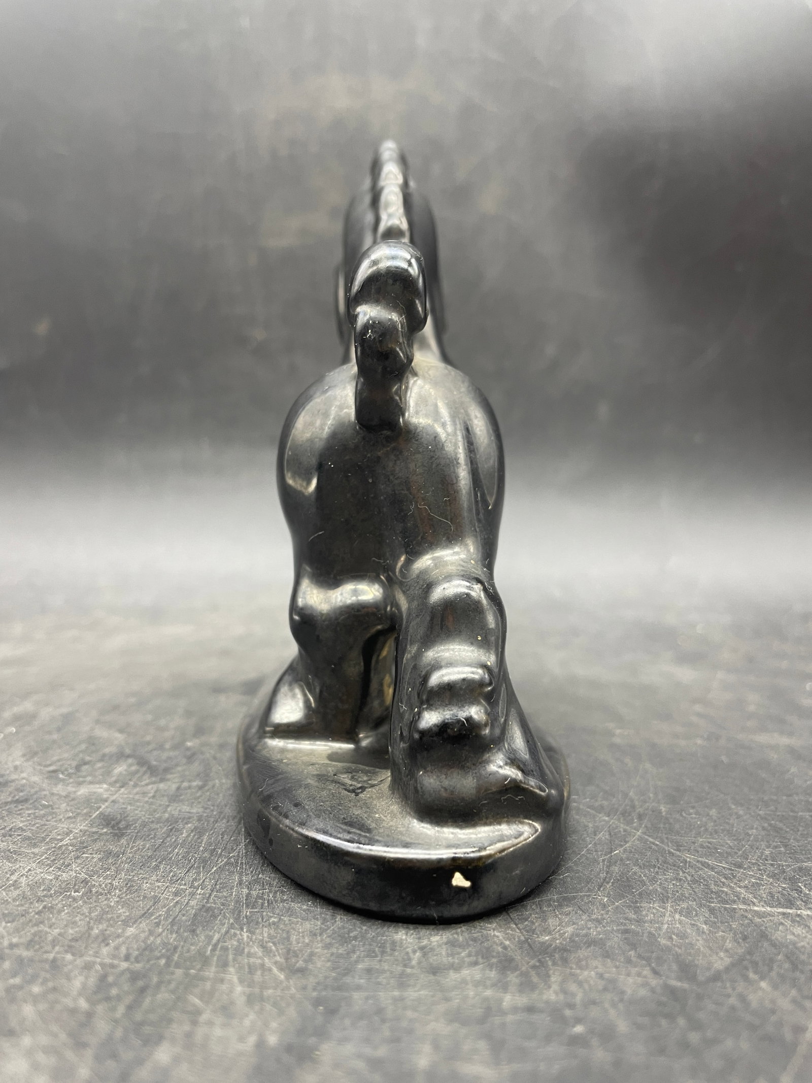 Vintage Royal Haeger Horse R402 Figurine Black Nickel Statue - 5