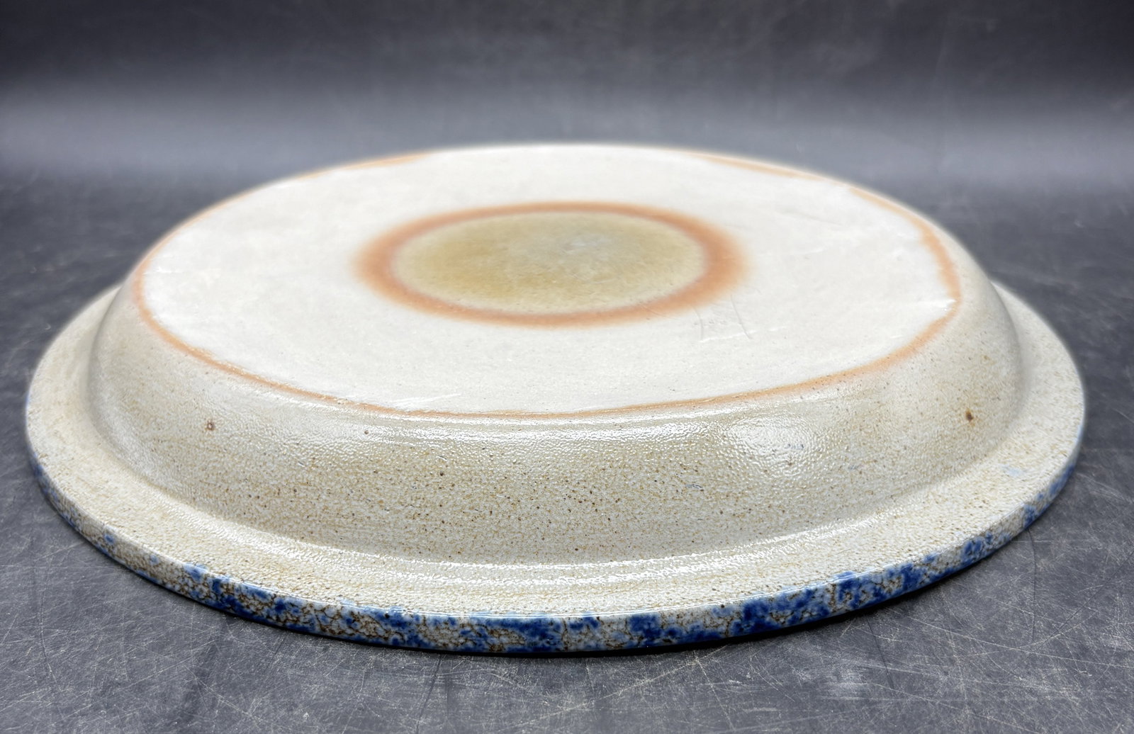 1988 Eldreth Stoneware Pottery Christmas Pie Plate - 7