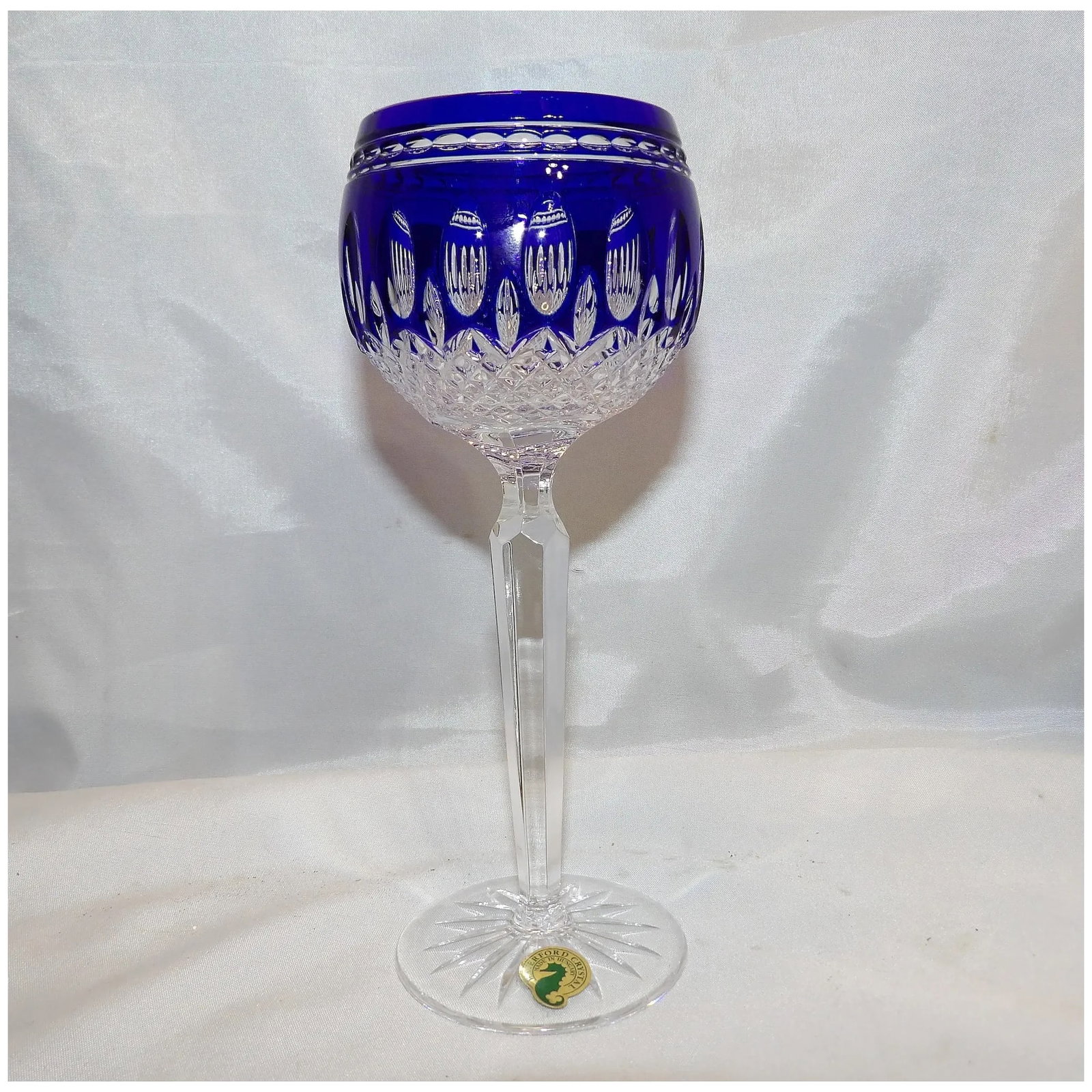 Cobalt Blue Hock Wine Clarendon by Waterford Crystal - 2
