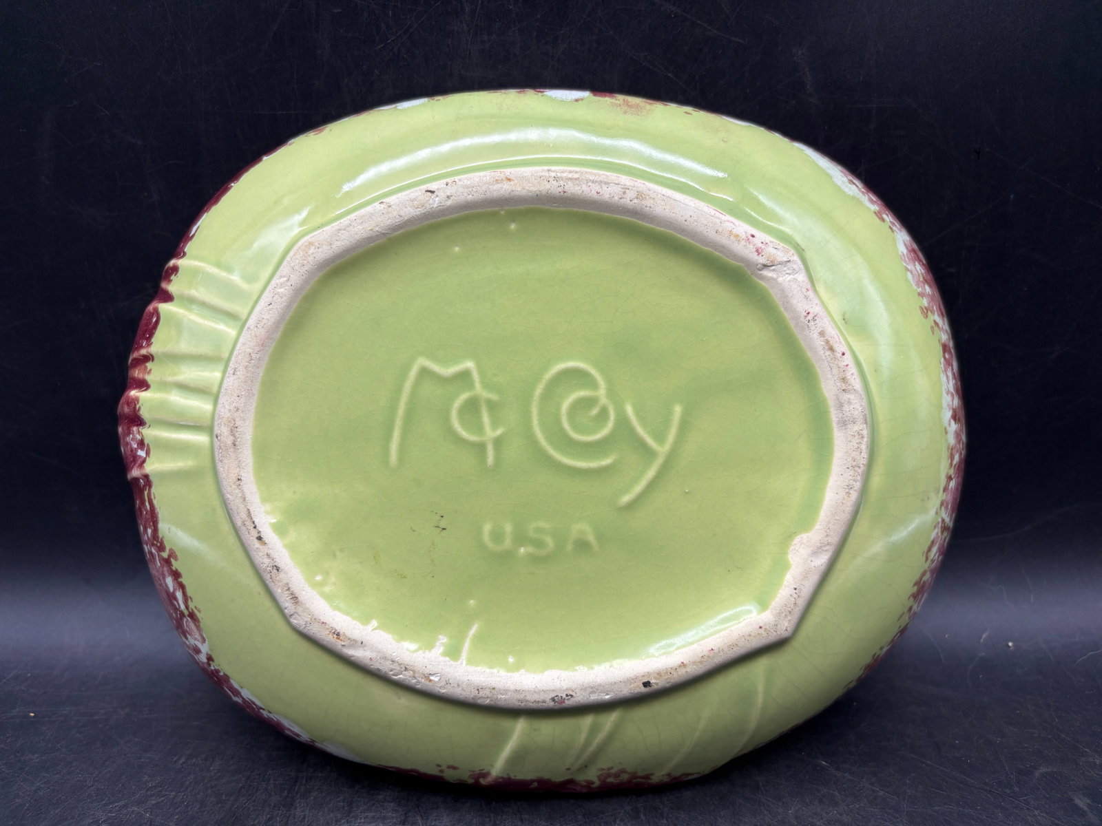 1953 McCoy Grape Dish Bulb Planter - 7