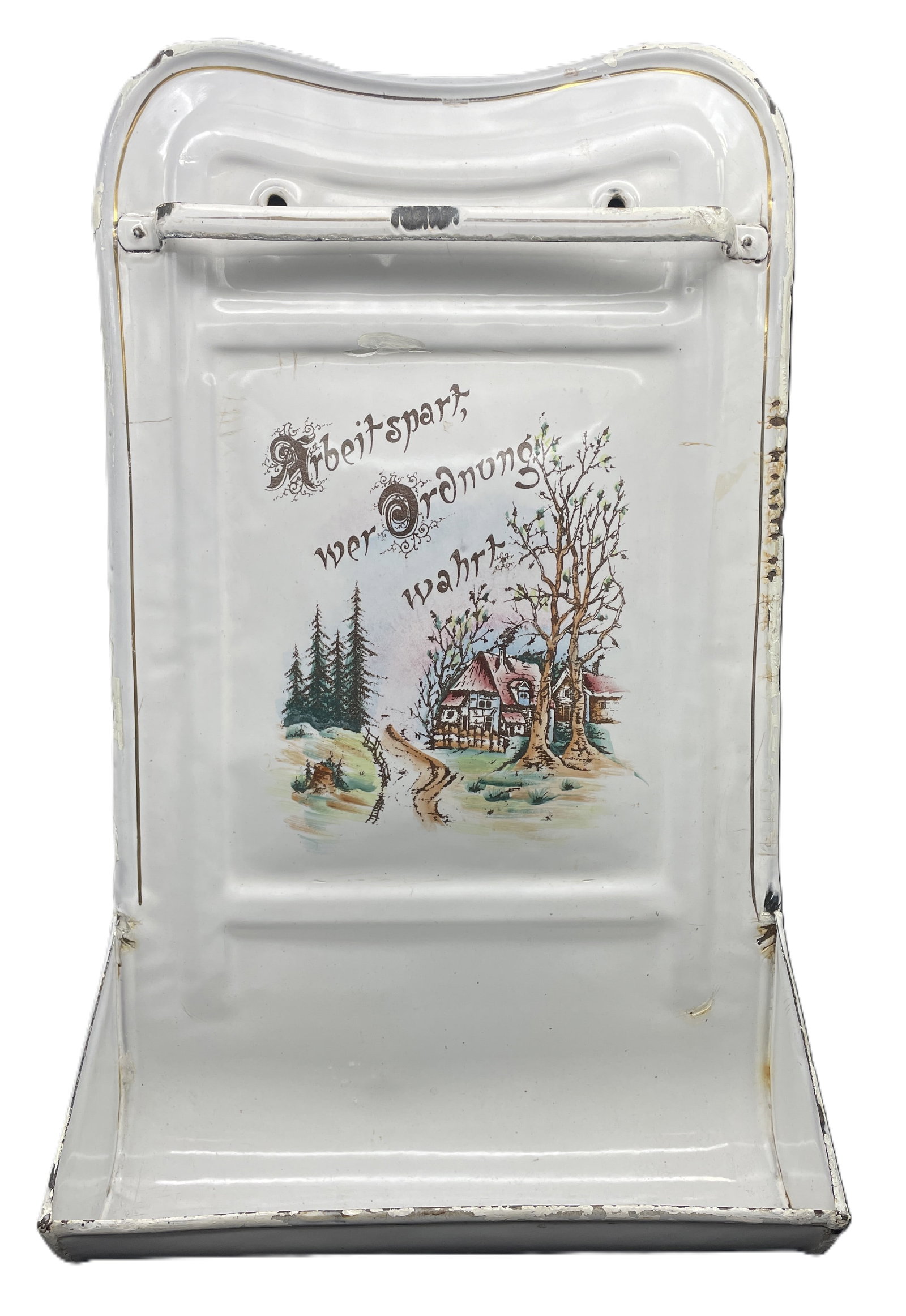 Antique 1930s German Enamelware Utensil Holder (1 of 7)