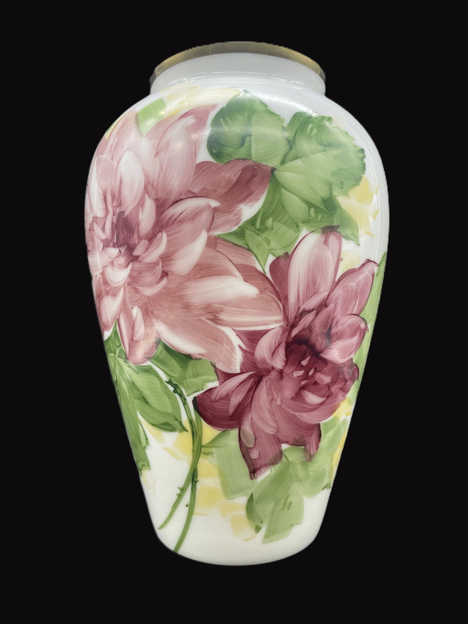 BRISTOL HANDPAINTED FLORAL VASE signed P. Connin - 2