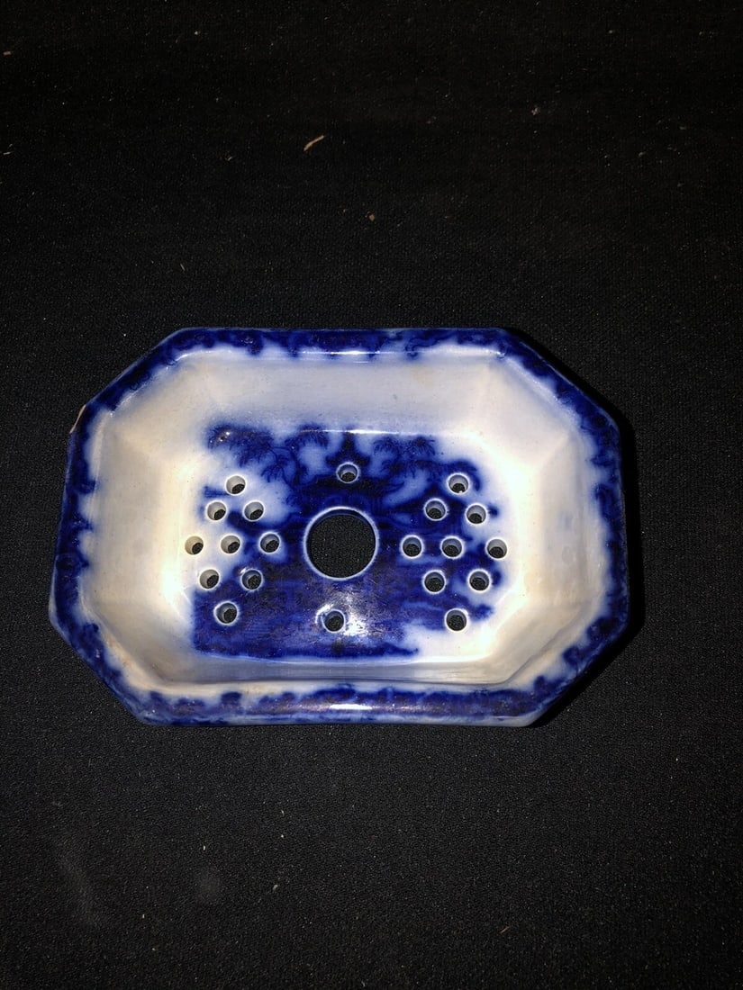 temple flow blue 3pc soap dish - 5