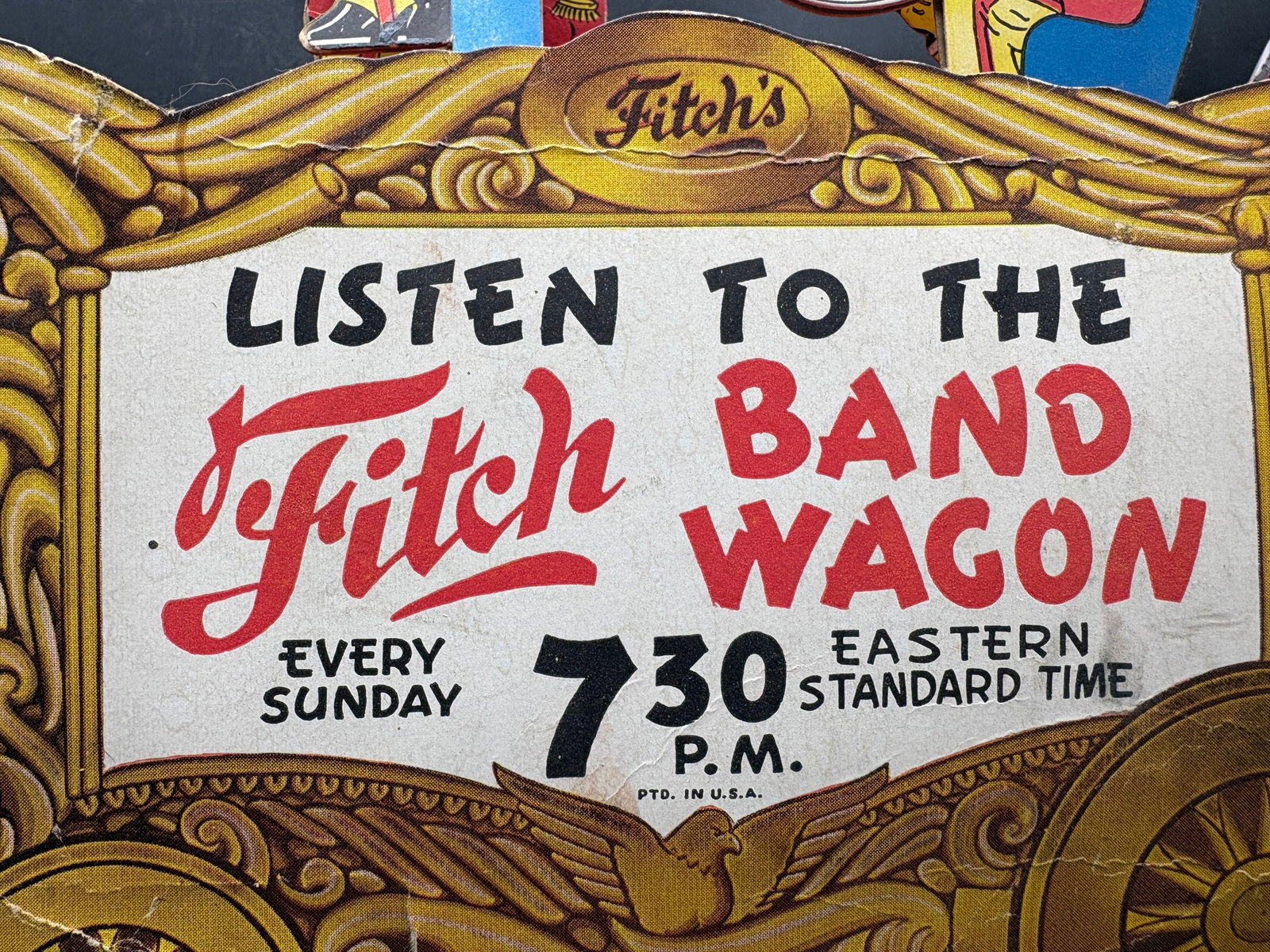 WWII Ringling Bros Barnum & Bailey Fitch Bandwagon Radio Show Counter Display - 2
