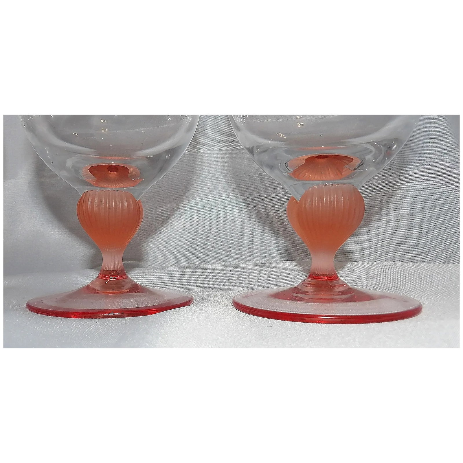 Mikasa Sea Mist Coral Frosted Stem Iced Tea Glass - 4