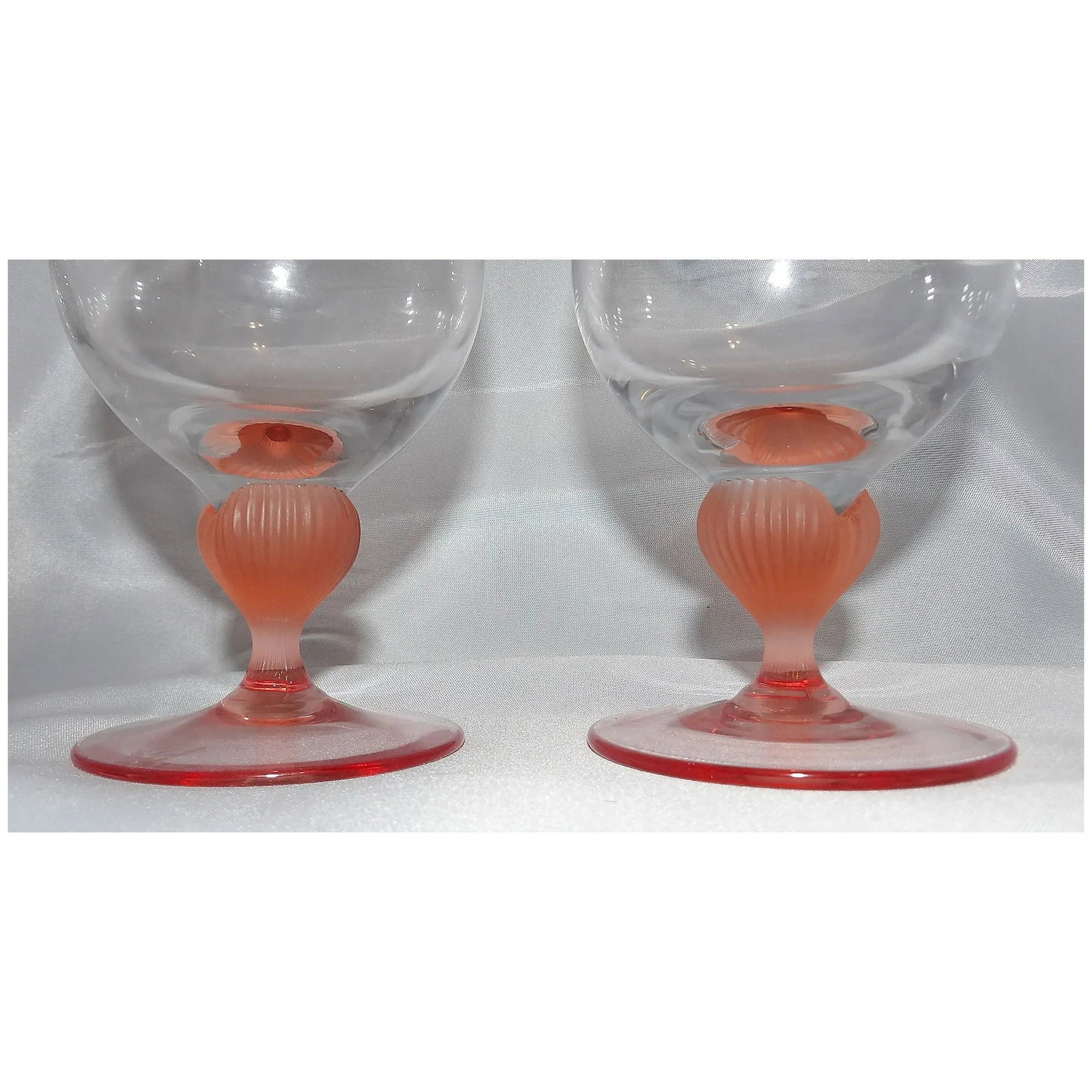 Mikasa Sea Mist Coral Frosted Stem Iced Tea Glass - 6