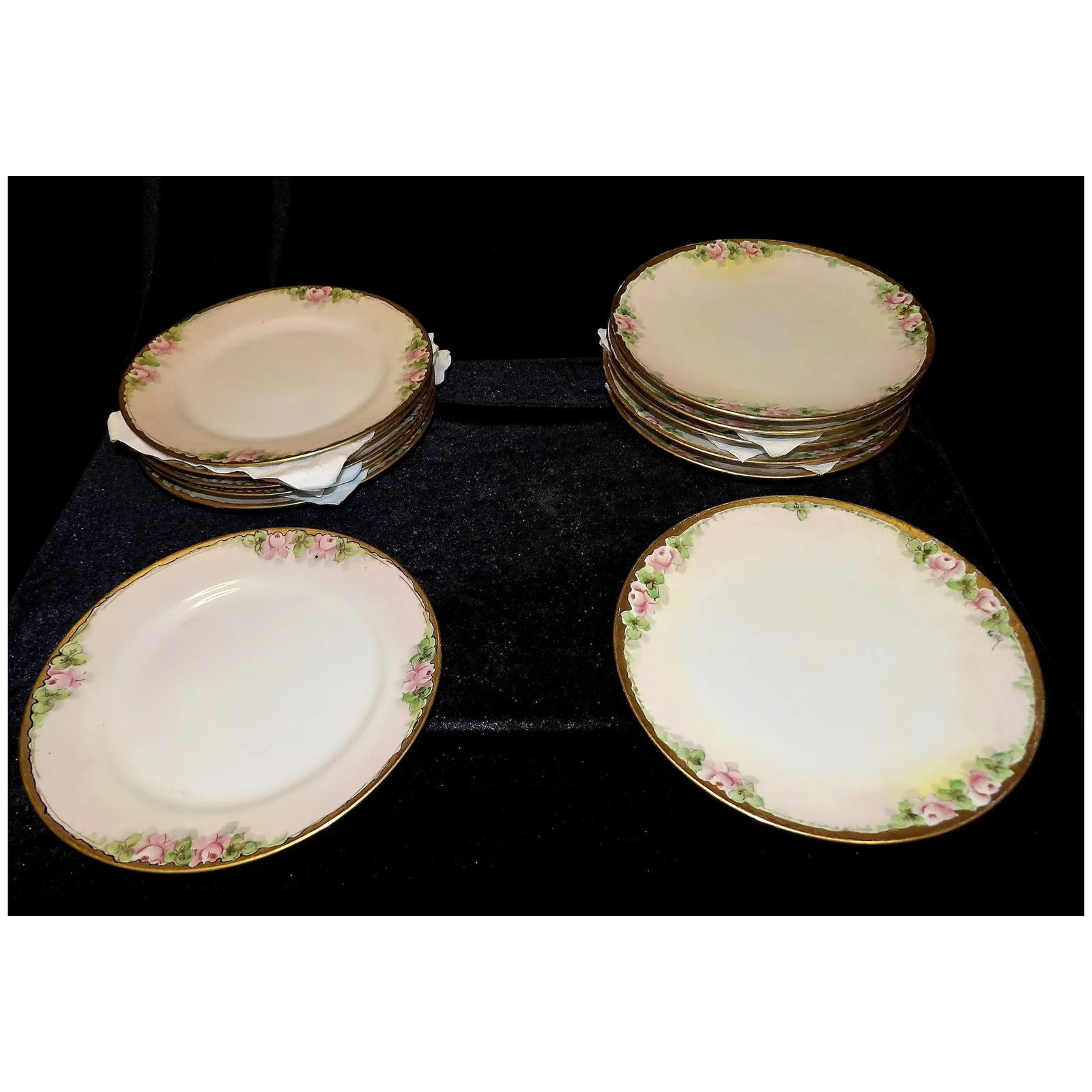 Antique J & C Bavaria Luncheon and Dessert Plates Jaeger & Co - 2