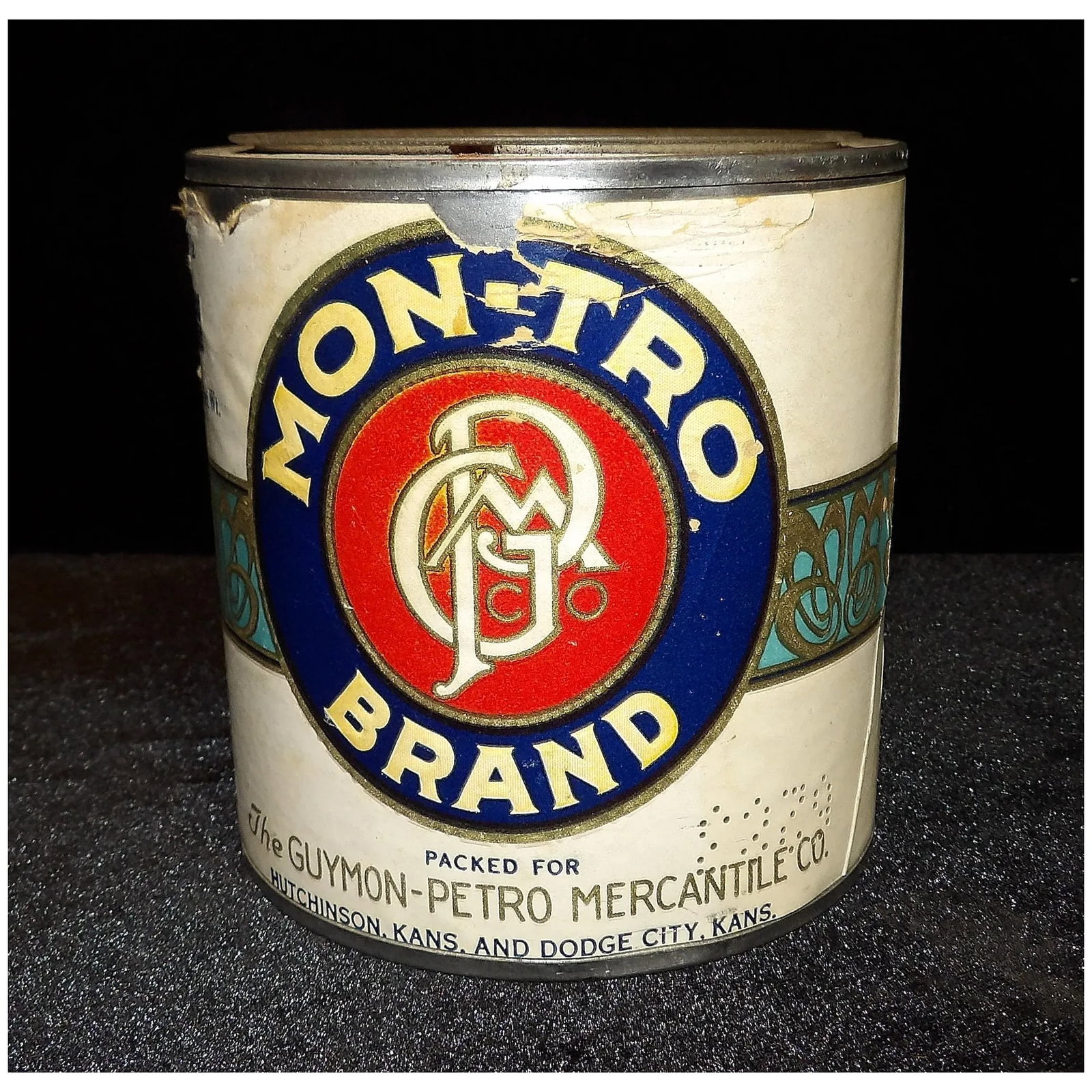 Guymon-Petro Mercantile Co. Montro Brand Country Sorghum Tin - 2
